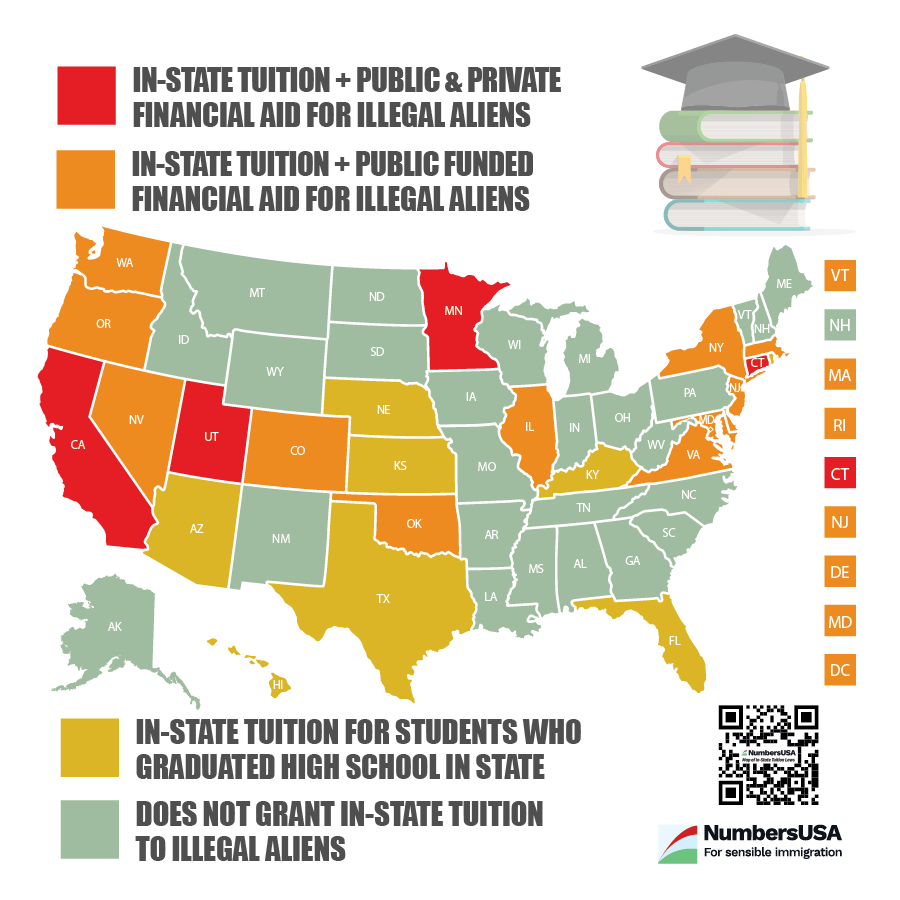 Map of in-state tuition laws